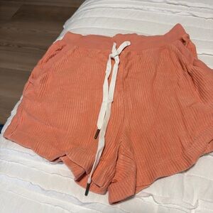 Aerie Peach Athletic Shorts with White Drawstring